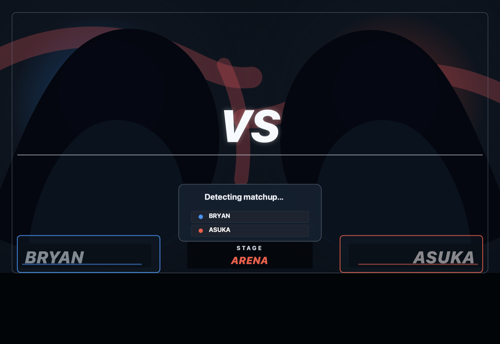 Illustration: reading both character names off the VS screen